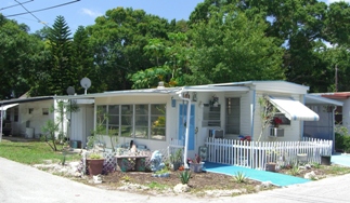A home at the mobile home park of Florida Justice Transitions